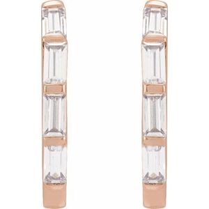 14K Rose 1/3 CTW Lab-Grown Diamond Hoop Earrings - BN & CO JEWELRY