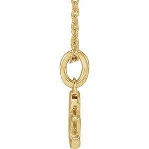 14K Yellow .01 CTW Natural Diamond Ampersand 16-18" Necklace - BN & CO JEWELRY