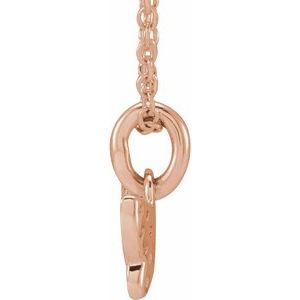 14K Rose .06 CTW Natural Diamond Youth Butterfly 15" Necklace - BN & CO JEWELRY