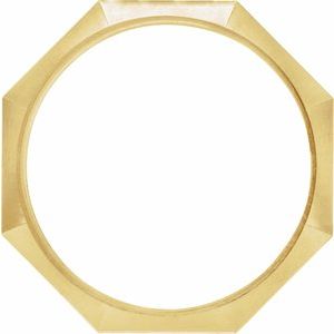 14K Yellow 3 mm Geometric Octagon Band Size 7 - BN & CO JEWELRY