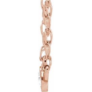 14K Rose .03 CTW Rose-Cut Natural Diamond 18" Necklace - BN & CO JEWELRY