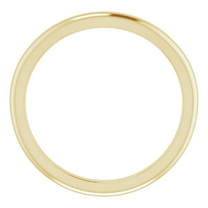 14K Yellow Band for 7x5 mm Oval Ring - BN & CO JEWELRY