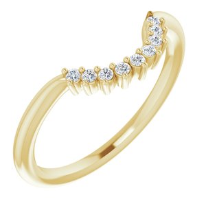 14K Yellow .08 CTW Natural Diamond Matching Band for Round Ring - BN & CO JEWELRY
