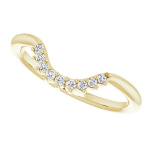 14K Yellow .08 CTW Natural Diamond Matching Band for Round Ring - BN & CO JEWELRY