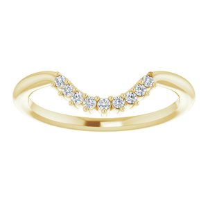 14K Yellow .08 CTW Natural Diamond Matching Band for Round Ring - BN & CO JEWELRY