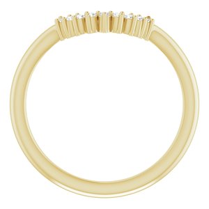 14K Yellow .08 CTW Natural Diamond Matching Band for Round Ring - BN & CO JEWELRY