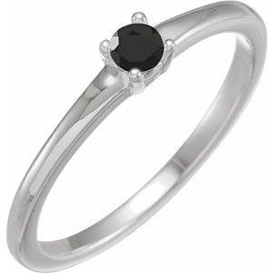 14K White Natural Black Onyx Ring - BN & CO JEWELRY