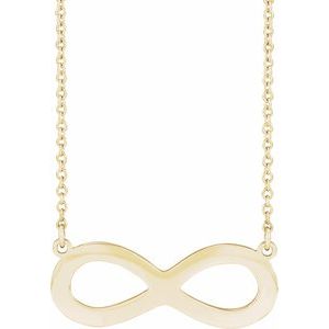 14K Yellow Engravable Infinity Family 18" Necklace - BN & CO JEWELRY