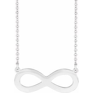 Sterling Silver Engravable Infinity Family 18" Necklace - BN & CO JEWELRY