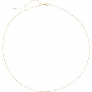 14K Yellow 1mm Adjustable Threader Rolo Chain 6-8" Bracelet - BN & CO JEWELRY