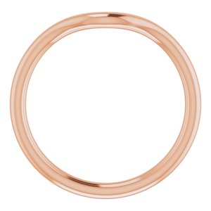 14K Rose Band for 8x6 mm Oval Ring - BN & CO JEWELRY