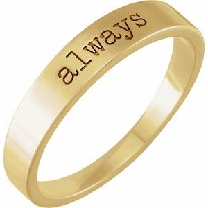 14K Yellow "Always" Stackable Ring Size 5 - BN & CO JEWELRY