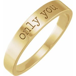 14K Yellow "Only You" Stackable Ring Size 8 - BN & CO JEWELRY