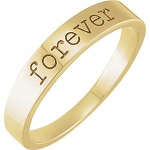 14K Yellow "Forever" Stackable Ring Size 6.5 - BN & CO JEWELRY