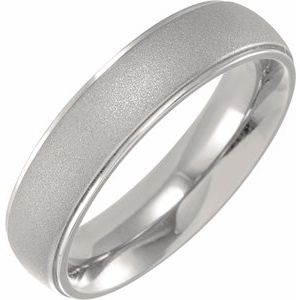 Titanium 5 mm Ridged Oxidized Center Domed Band Size 10.5 - BN & CO JEWELRY