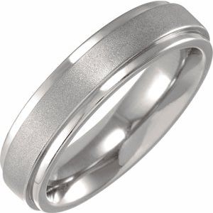 Titanium 5 mm Raised Flat Oxidized Band Size 9.5 - BN & CO JEWELRY
