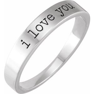 Sterling Silver "I Love You" Stackable Ring Size 6 - BN & CO JEWELRY