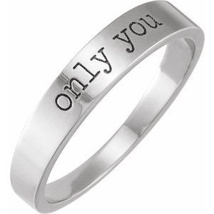 Sterling Silver "Only You" Stackable Ring Size 6 - BN & CO JEWELRY