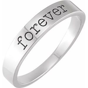Sterling Silver "Forever" Stackable Ring Size 6 - BN & CO JEWELRY