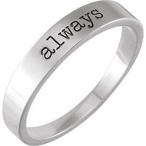 Sterling Silver "Always" Stackable Ring Size 8 - BN & CO JEWELRY