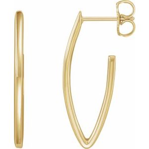 14K Yellow 26 mm Geometric Hoop Earrings - BN & CO JEWELRY