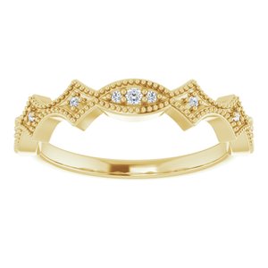 14K Yellow .08 CTW Natural Diamond Anniversary Band - BN & CO JEWELRY