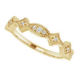 14K Yellow .08 CTW Natural Diamond Anniversary Band - BN & CO JEWELRY