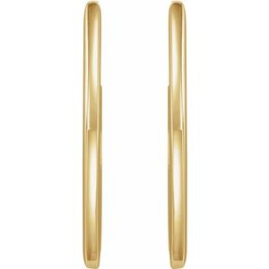 14K Yellow 26 mm Geometric Hoop Earrings - BN & CO JEWELRY