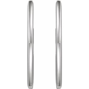 Sterling Silver 26 mm Geometric Hoop Earrings - BN & CO JEWELRY