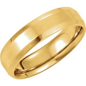 14K Yellow 4 mm Beveled-Edge Comfort-Fit Band Size 7 - BN & CO JEWELRY