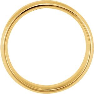 14K Yellow 4 mm Beveled-Edge Comfort-Fit Band Size 7 - BN & CO JEWELRY