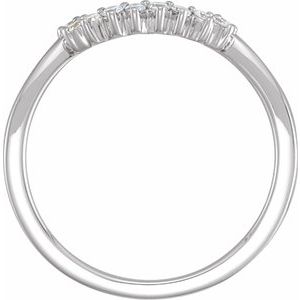 14K White 1/6 CTW Natural Diamond Matching Band - BN & CO JEWELRY