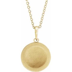 14K Yellow 19.1x12 mm Floral 16-18" Necklace - BN & CO JEWELRY