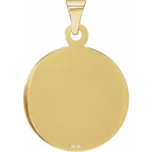 14K Yellow 18 mm Confirmation Medal - BN & CO JEWELRY