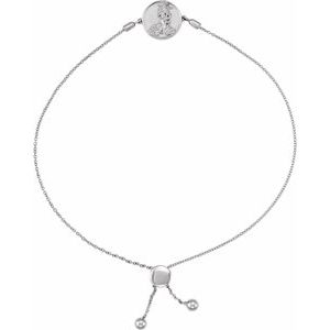 Sterling Silver Aphrodite Coin Cable Bolo 9.5" Bracelet - BN & CO JEWELRY