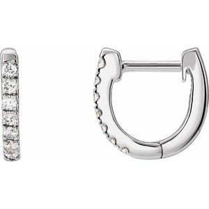 Sterling Silver 1/6 CTW Natural Diamond Hoop Earrings - BN & CO JEWELRY
