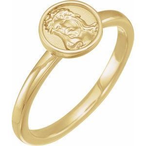 14K Yellow Jesus Ring - BN & CO JEWELRY