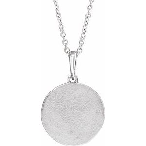 Sterling Silver Petite Multi-Gemstone Celestial Coin 18" Necklace - BN & CO JEWELRY