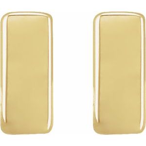 14K Yellow 4.5x2 mm Bar Earrings - BN & CO JEWELRY