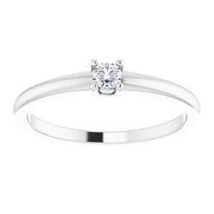 14K White Natural White Sapphire Ring - BN & CO JEWELRY