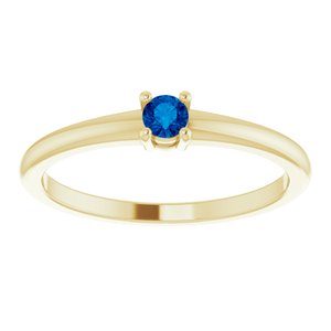 14K Yellow Natural Blue Sapphire Ring - BN & CO JEWELRY
