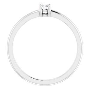 14K White Natural White Sapphire Ring - BN & CO JEWELRY