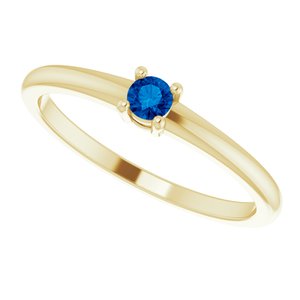 14K Yellow Natural Blue Sapphire Ring - BN & CO JEWELRY