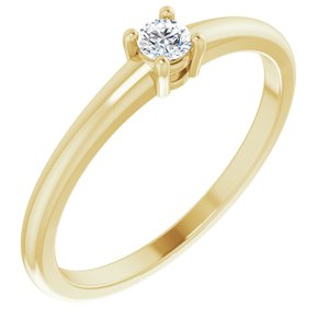 14K Yellow Natural White Sapphire Ring - BN & CO JEWELRY