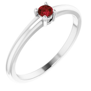 Sterling Silver Natural Garnet Mozambique Ring - BN & CO JEWELRY