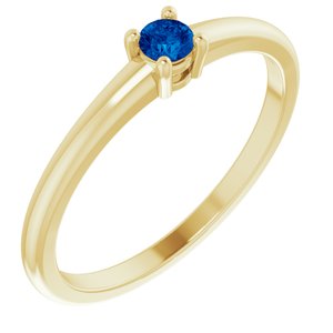 14K Yellow Natural Blue Sapphire Ring - BN & CO JEWELRY