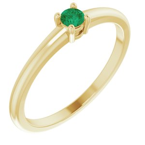 14K Yellow Natural Emerald Ring - BN & CO JEWELRY