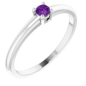 14K White Natural Natural Amethyst Ring - BN & CO JEWELRY