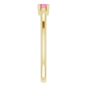 14K Yellow Natural Pink Tourmaline Ring - BN & CO JEWELRY