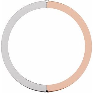 14K White/Rose 1/8 CTW Natural Diamond Comfort-Fit Band Size 10 - BN & CO JEWELRY